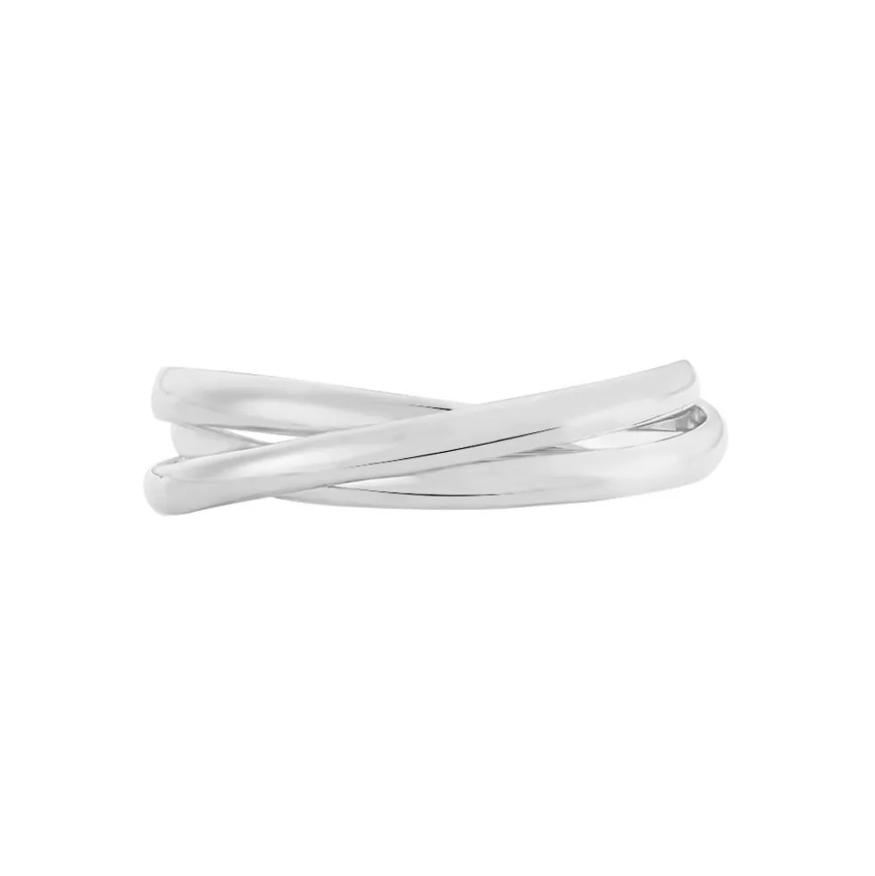 Alliance Filipine Demi Jonc Classique Argent Blanc