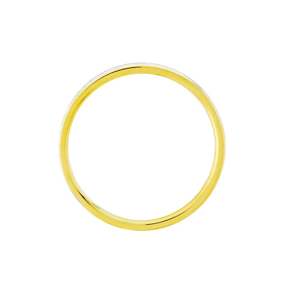 Alliance Fine Diamantee Ruban Plat Or Bicolore