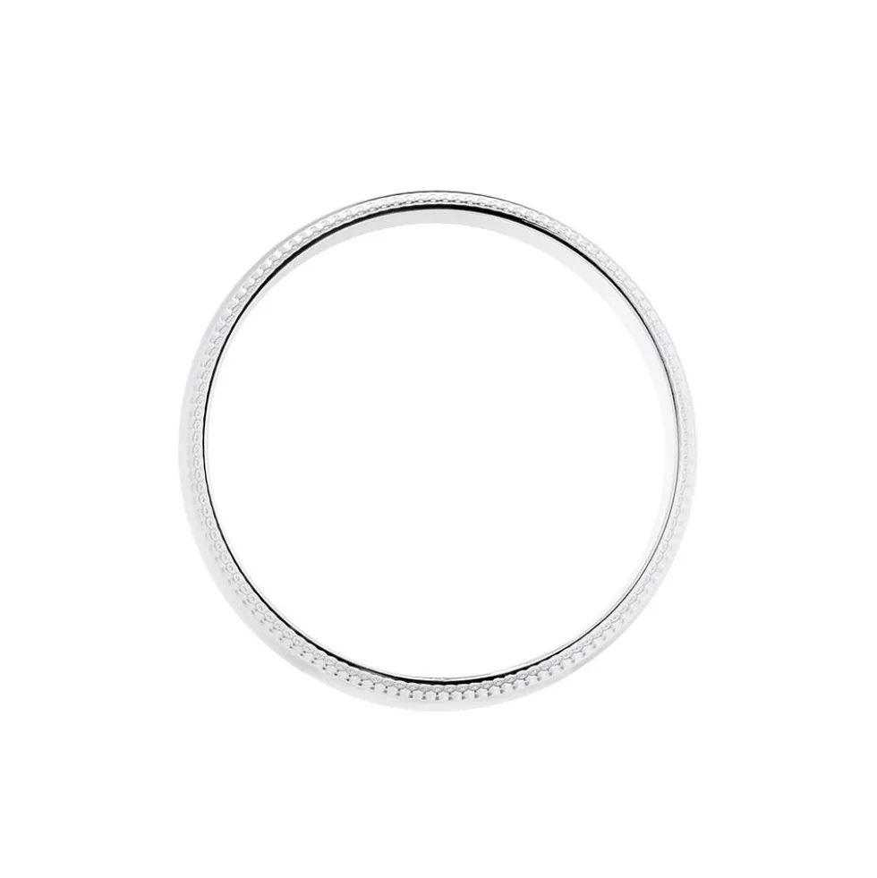 Alliance Irais Demi Jonc Classique Or Blanc