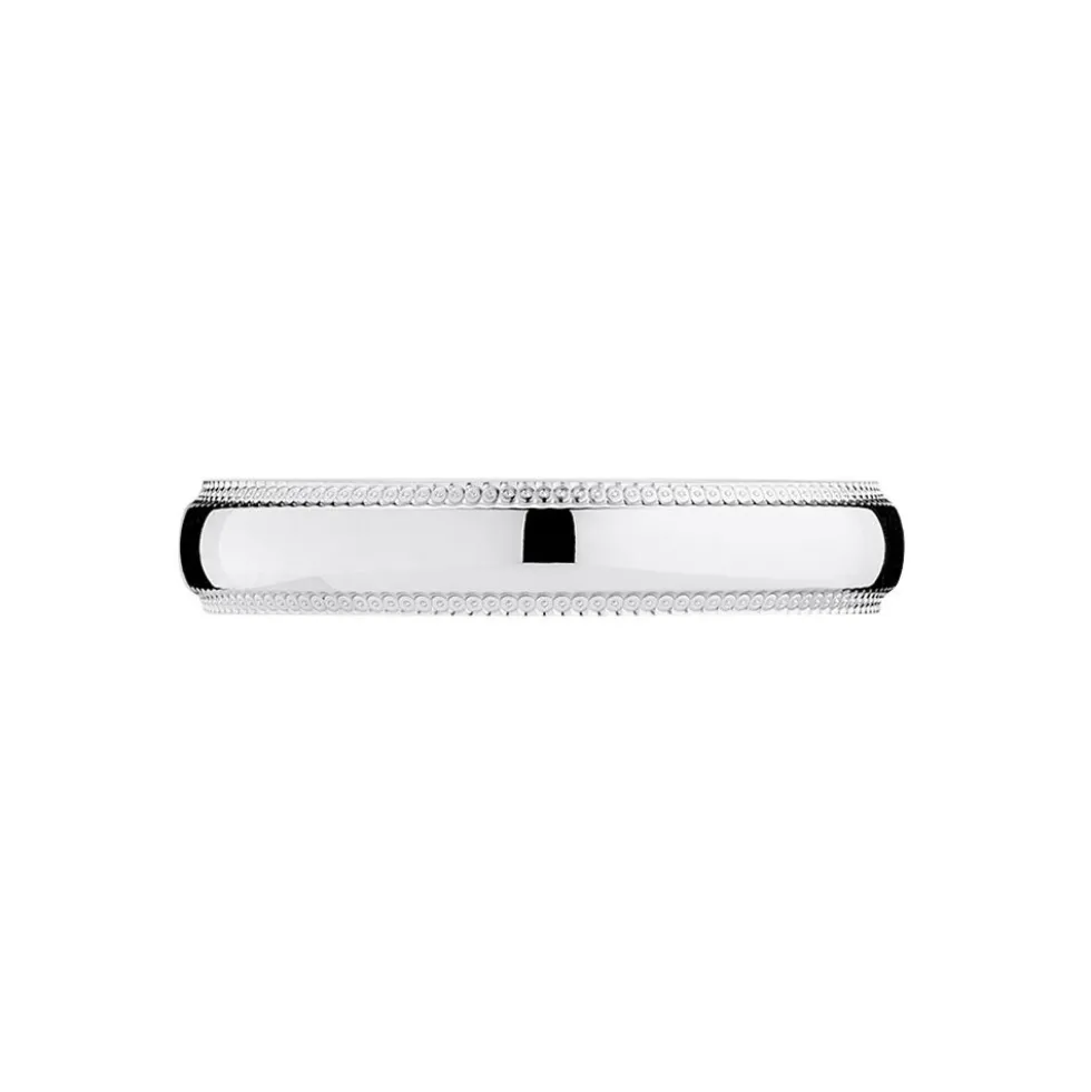 Alliance Irais Demi Jonc Classique Or Blanc