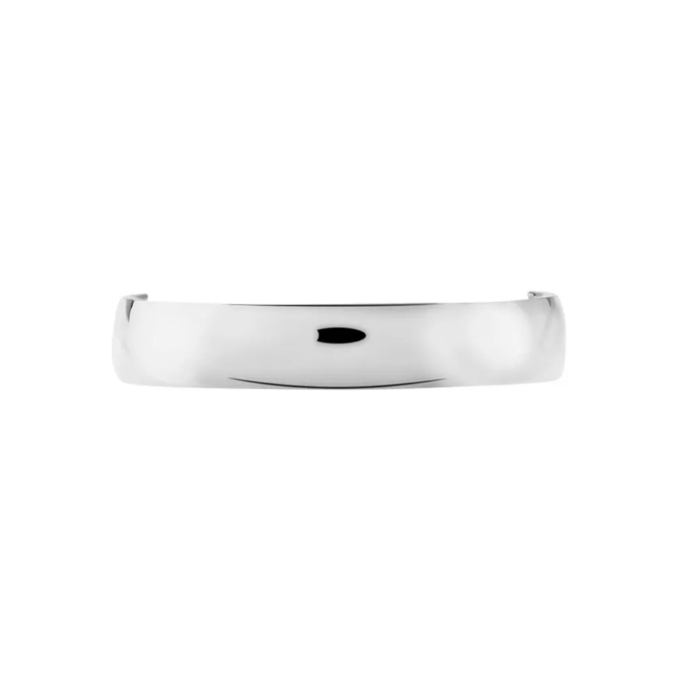 Alliance Irais Demi Jonc Classique Or Blanc