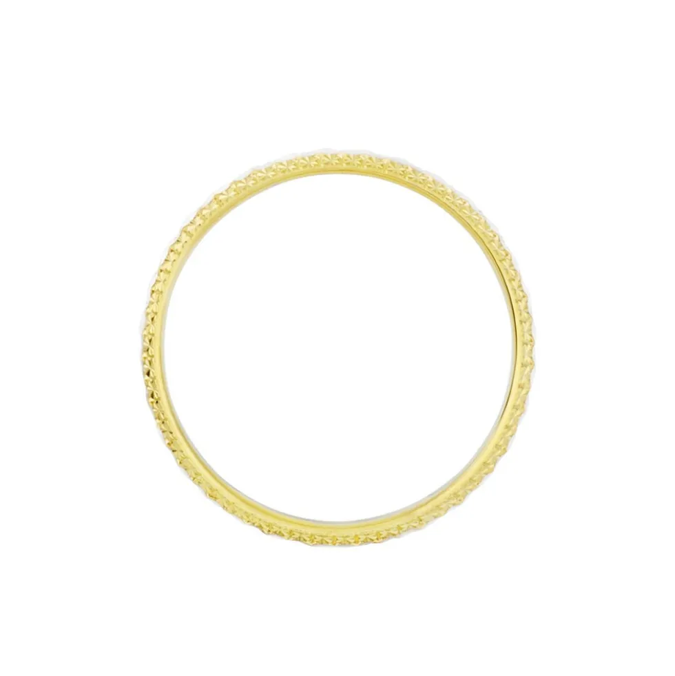 Alliance Multi Facettes Diamantee Demi Jonc Classique Or Bicolore