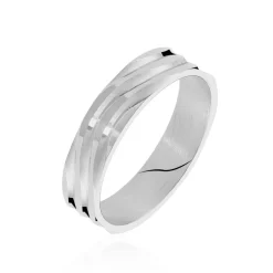 Alliance Naidy Ruban Plat Argent Blanc