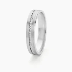 Alliance Nelcie Ruban Plat Argent Blanc