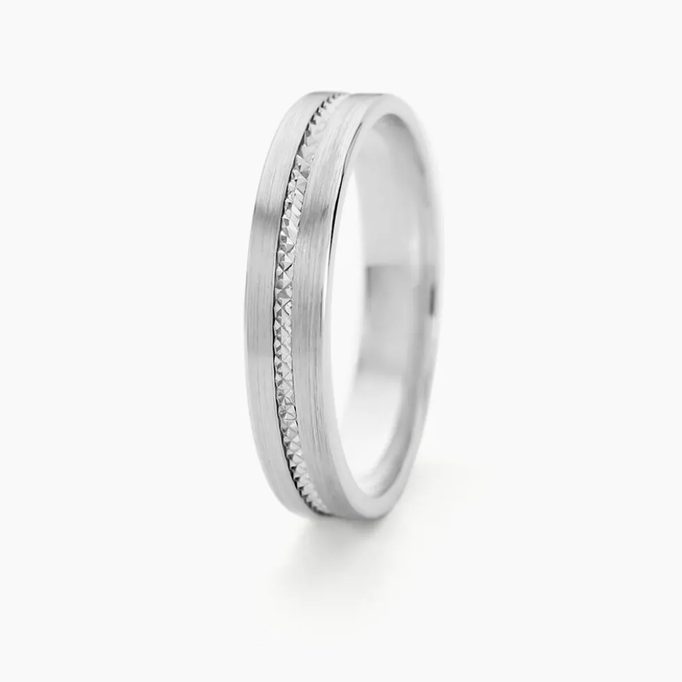 Alliance Nelcie Ruban Plat Argent Blanc
