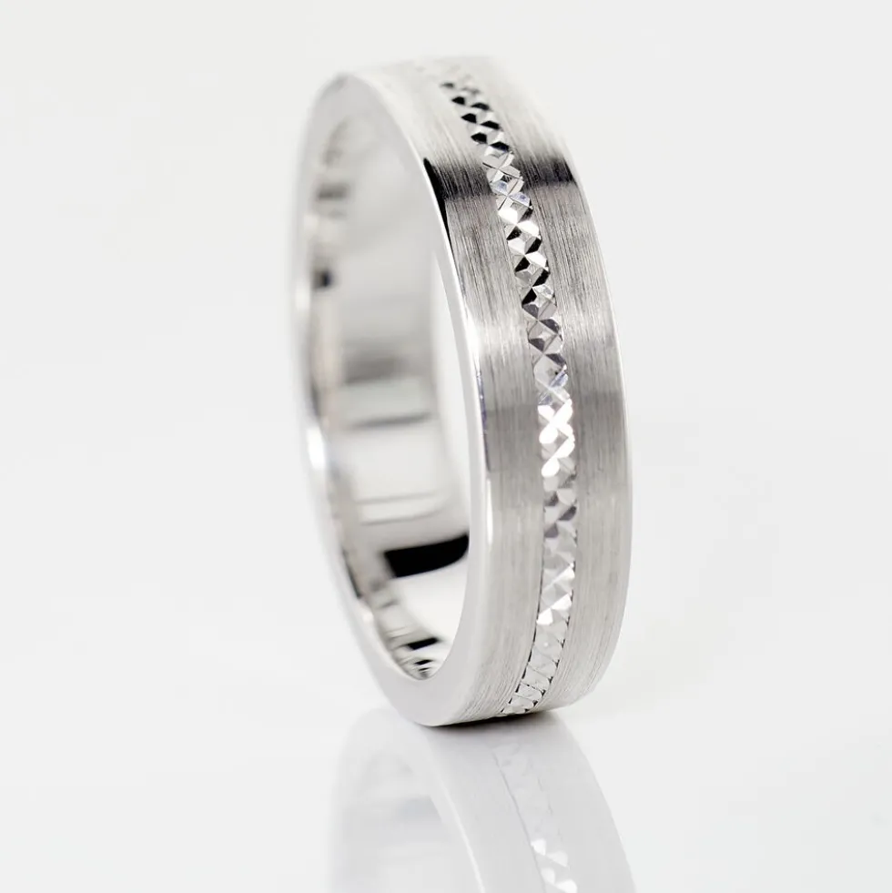 Alliance Nelcie Ruban Plat Argent Blanc