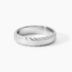 Alliance Nene Ruban Plat Argent Blanc