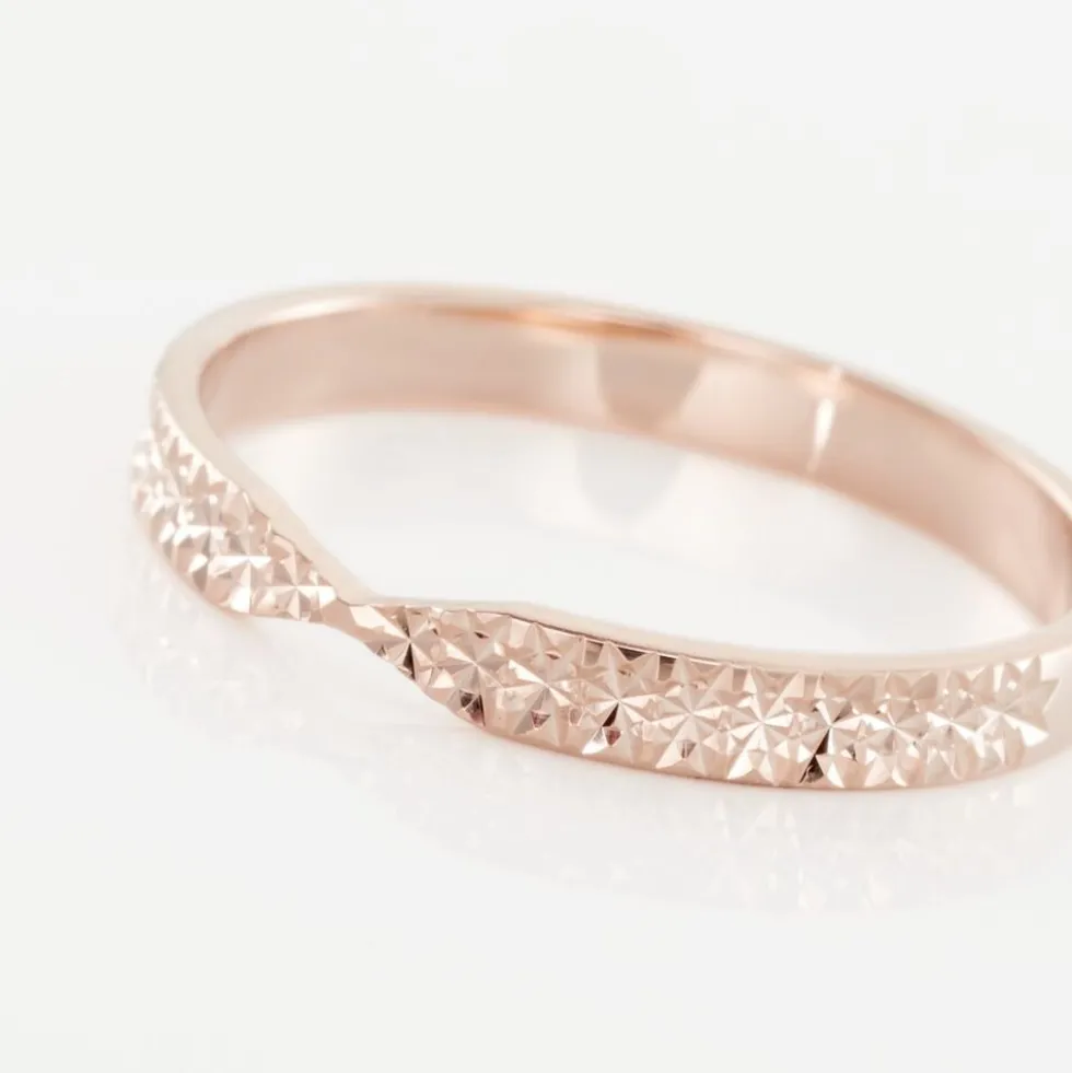 Alliance Or Rose Diamantée