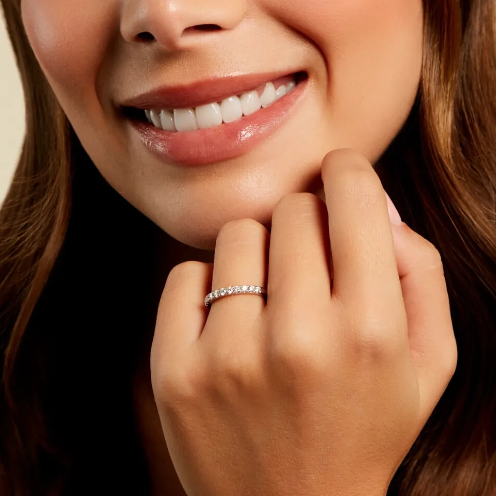 Alliance Pristina Ld Platine Blanc Diamant Synthétique