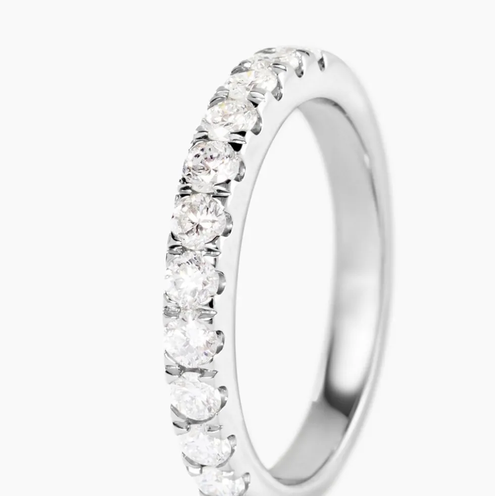 Alliance Pristina Ld Platine Blanc Diamant Synthétique