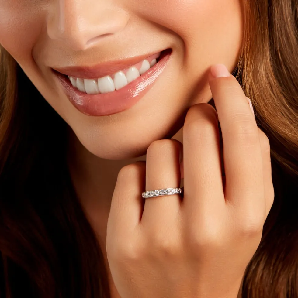 Alliance Rhea Ld Platine Blanc Diamant Synthétique