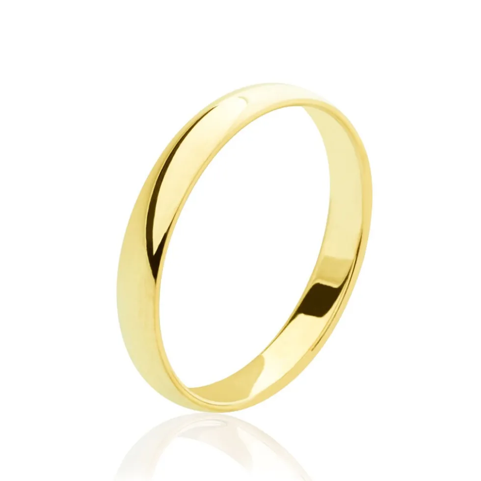 Alliance Amarande Demi Jonc Classique Or Jaune