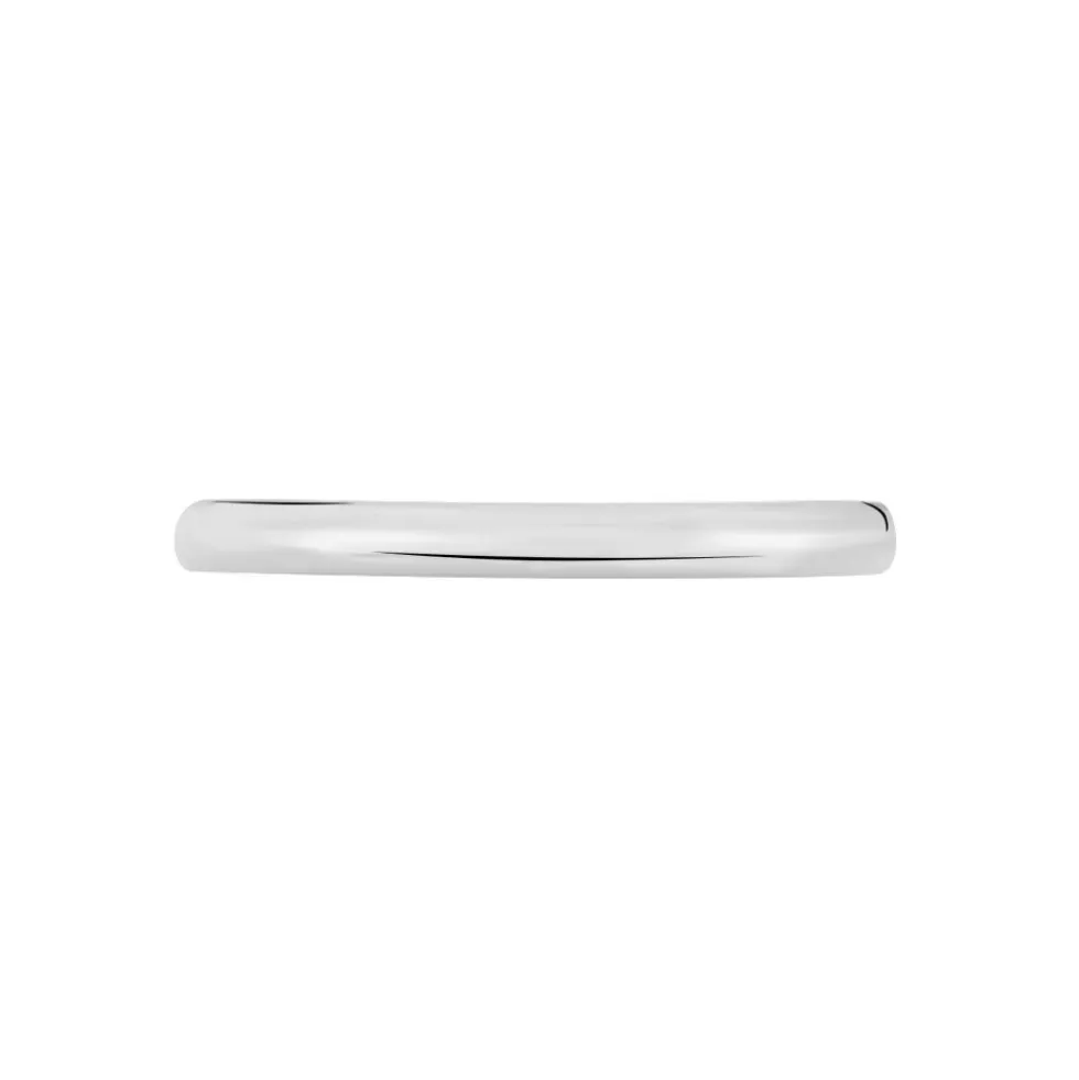 Alliance Aphroditia Demi Jonc Bombé Platine Blanc
