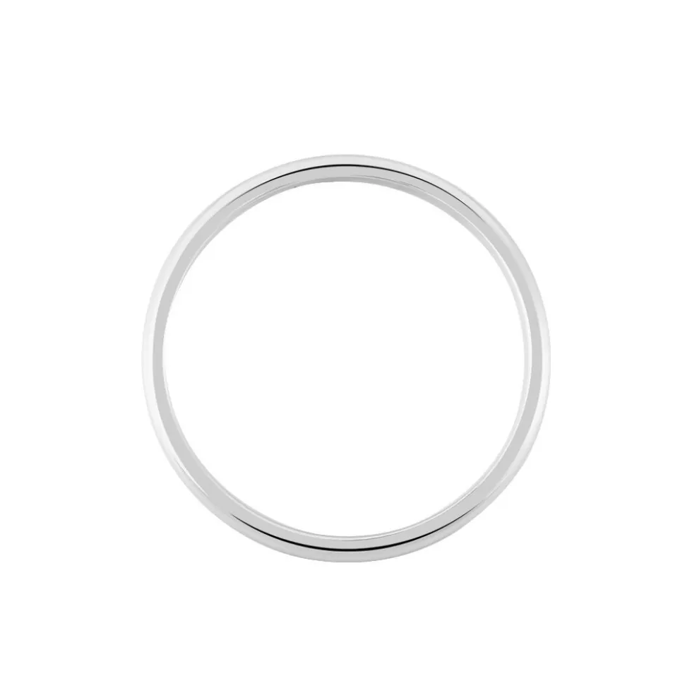 Alliance Aphroditia Demi Jonc Bombé Platine Blanc