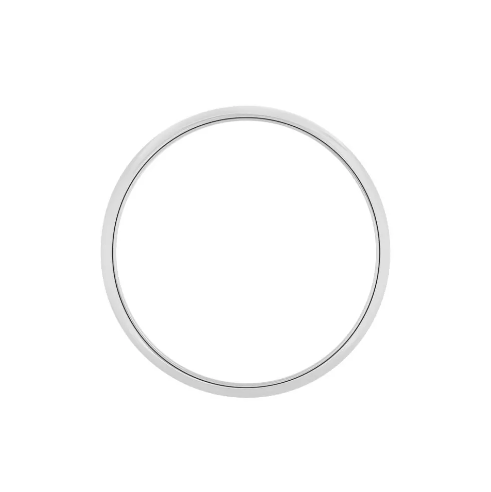 Alliance Aphroditia Demi Jonc Bombé Platine Blanc