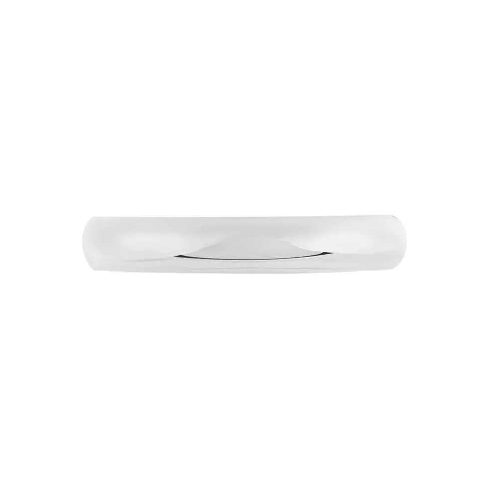 Alliance Aphroditia Demi Jonc Bombe Platine Blanc