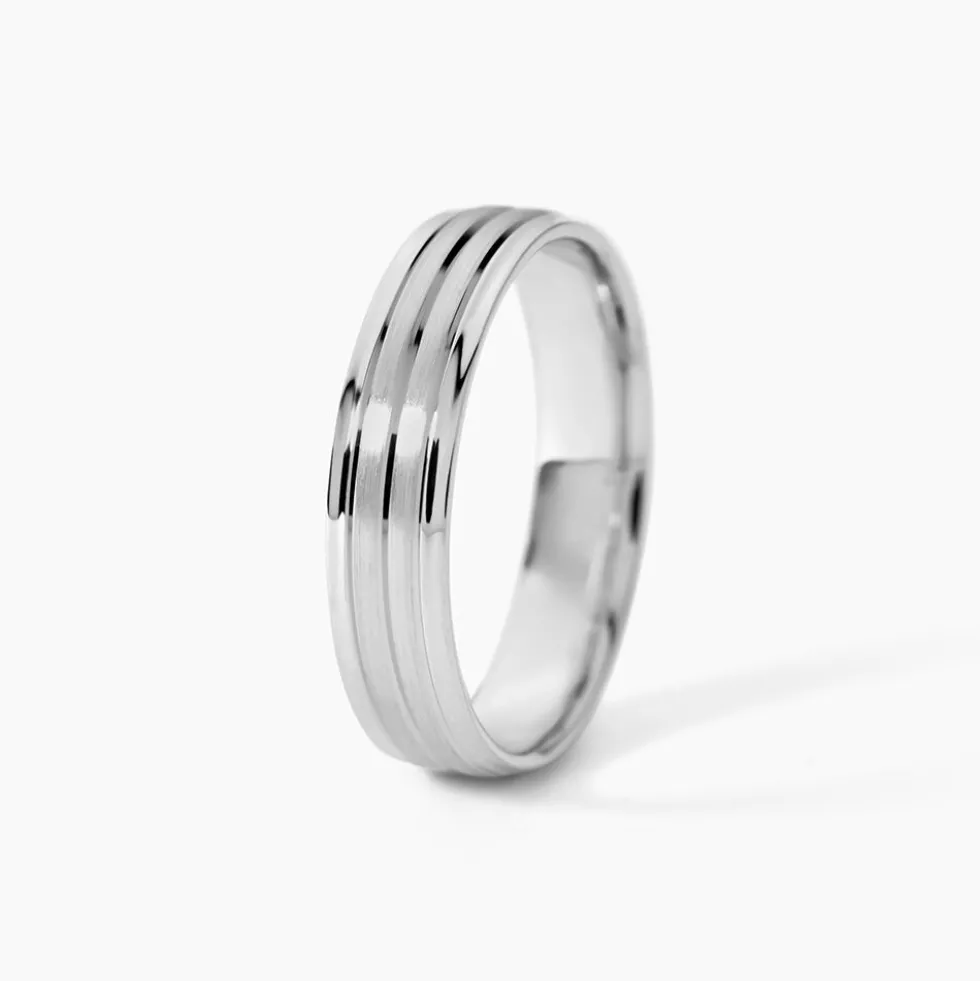 Alliance Basile Ruban Plat Or Blanc