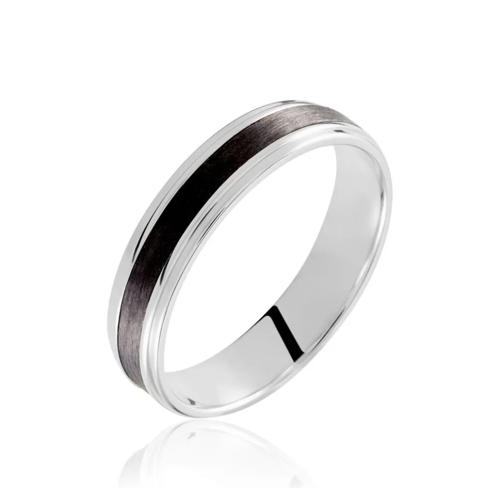 Alliance Camille Ruban Plat Or Blanc