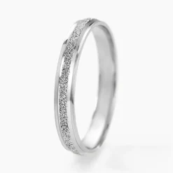 Alliance Caroline Sablee Demi Jonc Classique Or Blanc