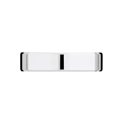 Alliance Carree Polie Or Blanc