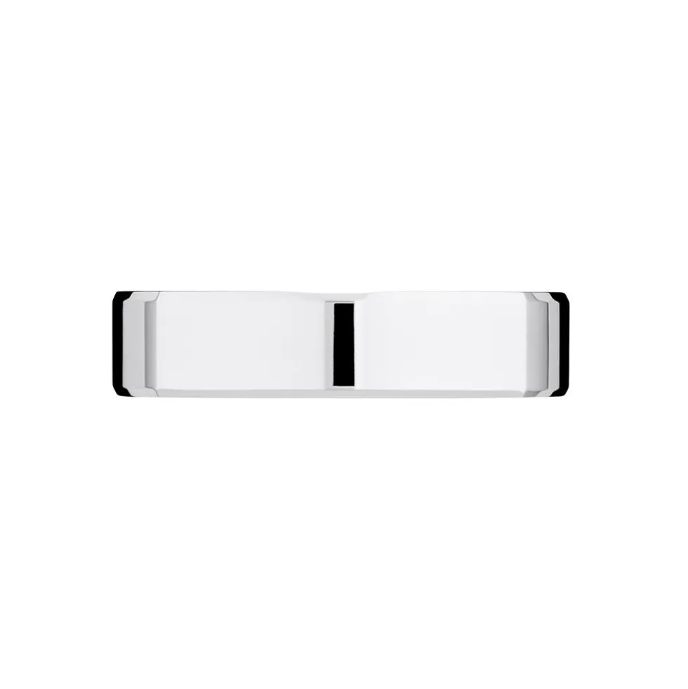 Alliance Carree Polie Or Blanc