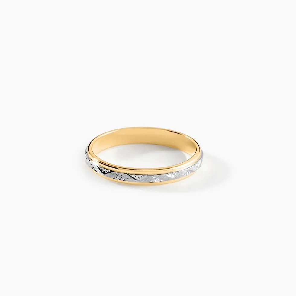 Alliance Cesarius Ruban Plat Or Bicolore