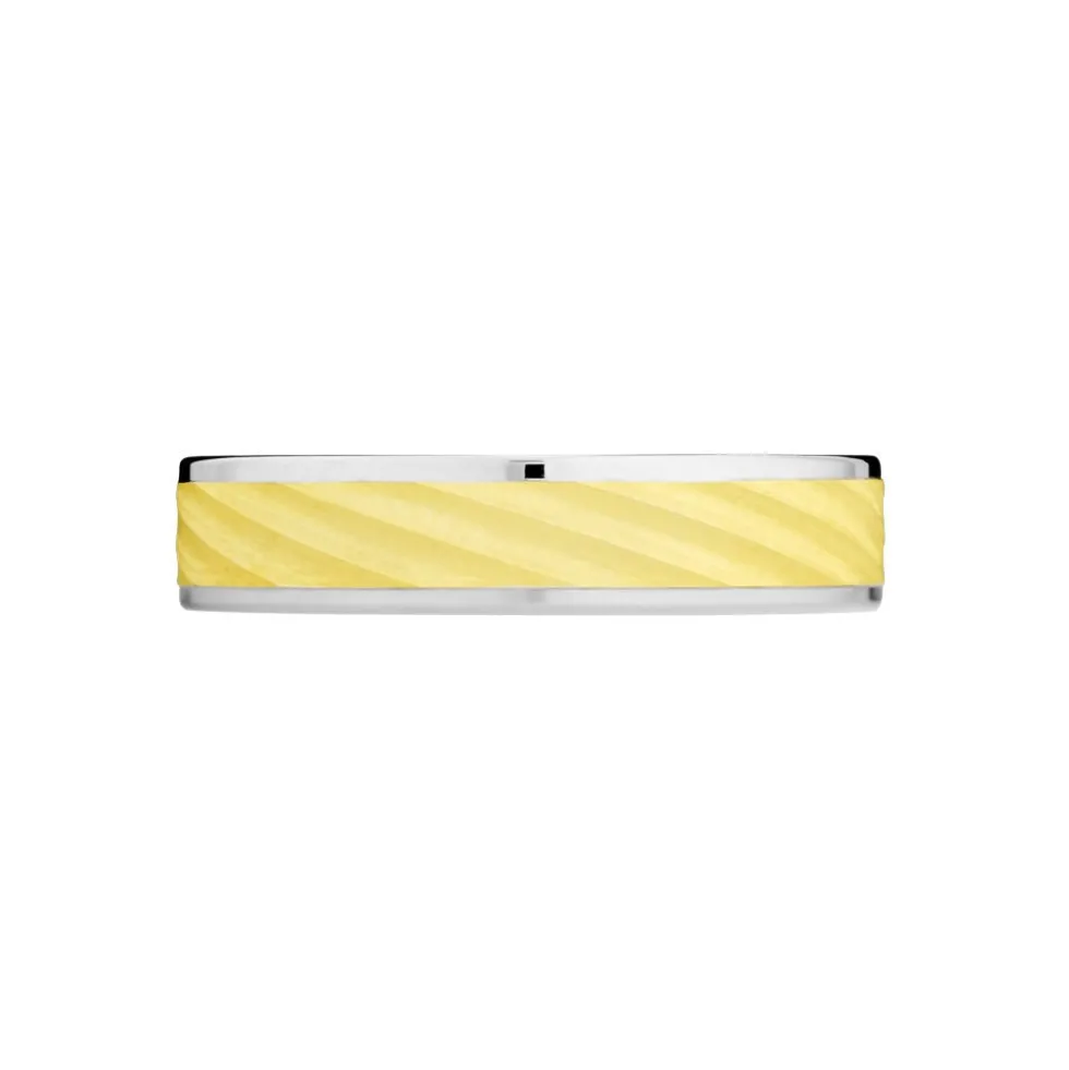 Alliance Cleonice Ruban Plat Or Bicolore
