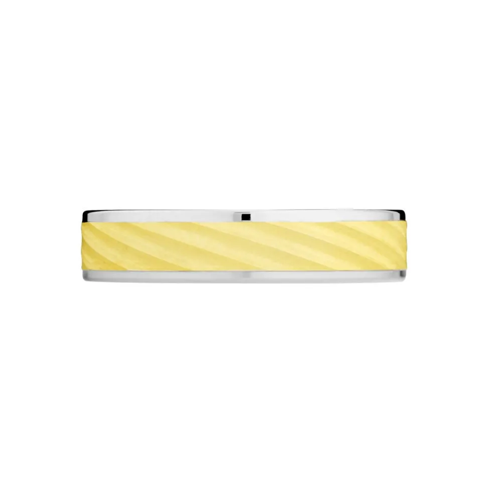 Alliance Cleonice Ruban Plat Or Bicolore
