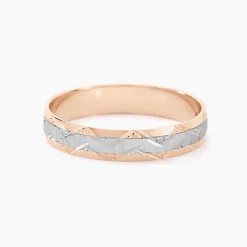 Alliance Clotilde Demi Jonc Classique Or Bicolore