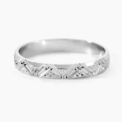 Alliance Clotilde Ruban Plat Or Blanc