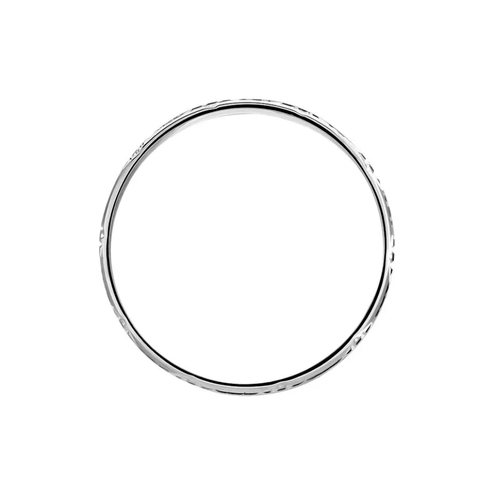 Alliance Clotilde Ruban Plat Or Blanc
