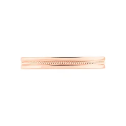 Alliance Effet Perle Ruban Plat Or Rose