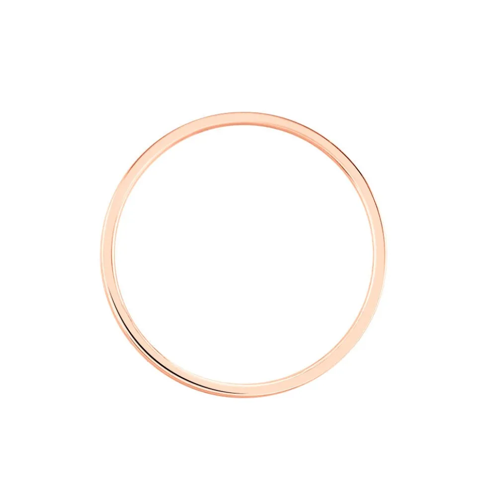 Alliance Effet Perle Ruban Plat Or Rose