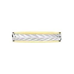 Alliance Epi Fantaisie Ruban Plat Or Bicolore