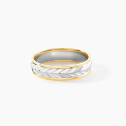 Alliance Epi Fantaisie Ruban Plat Or Bicolore