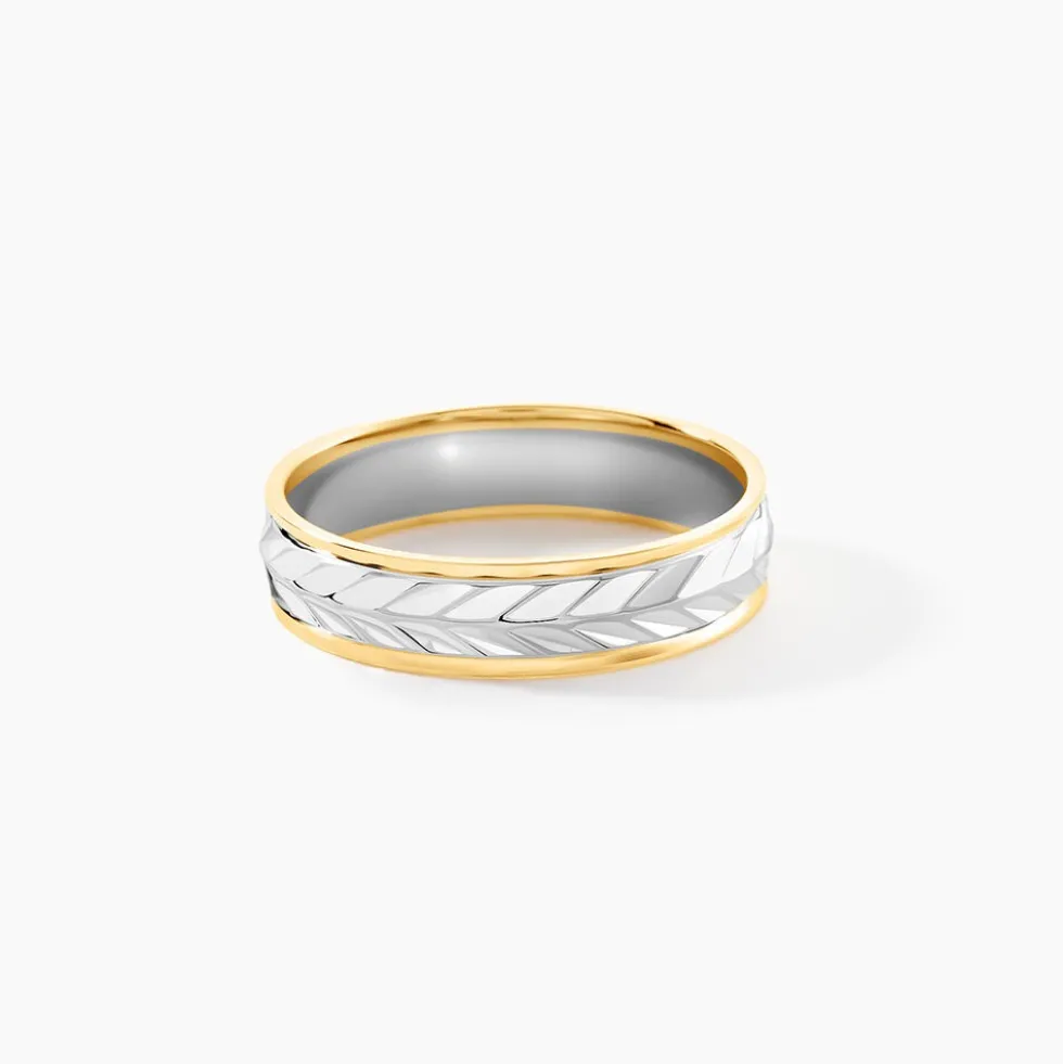 Alliance Epi Fantaisie Ruban Plat Or Bicolore