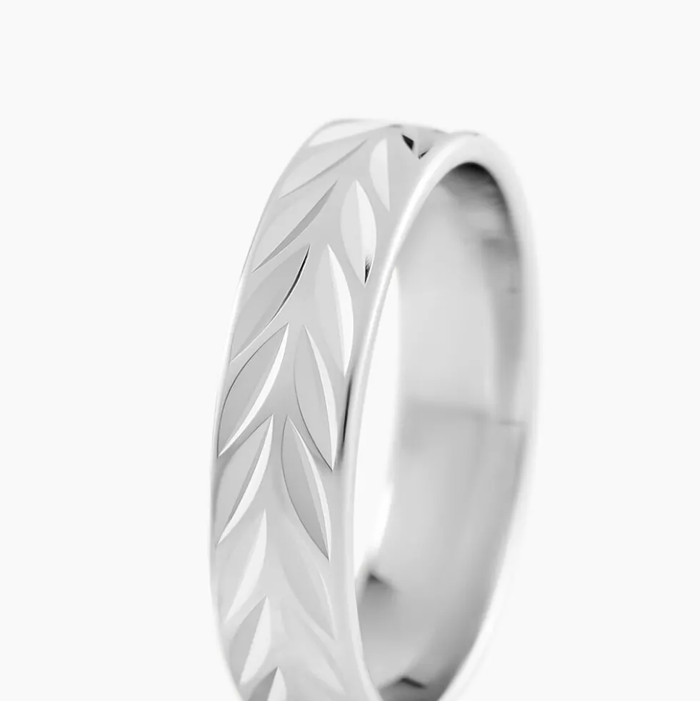 Alliance Epi Ruban Plat Or Blanc