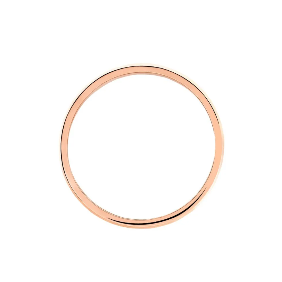 Alliance Fantaisie Diamantee Ruban Plat Or Bicolore