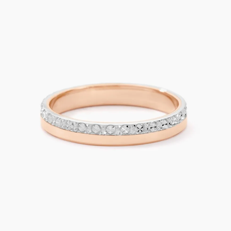 Alliance Fantaisie Diamantee Or Bicolore