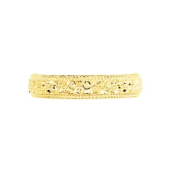 Alliance Fantaisie Diamantee Ruban Plat Or Jaune