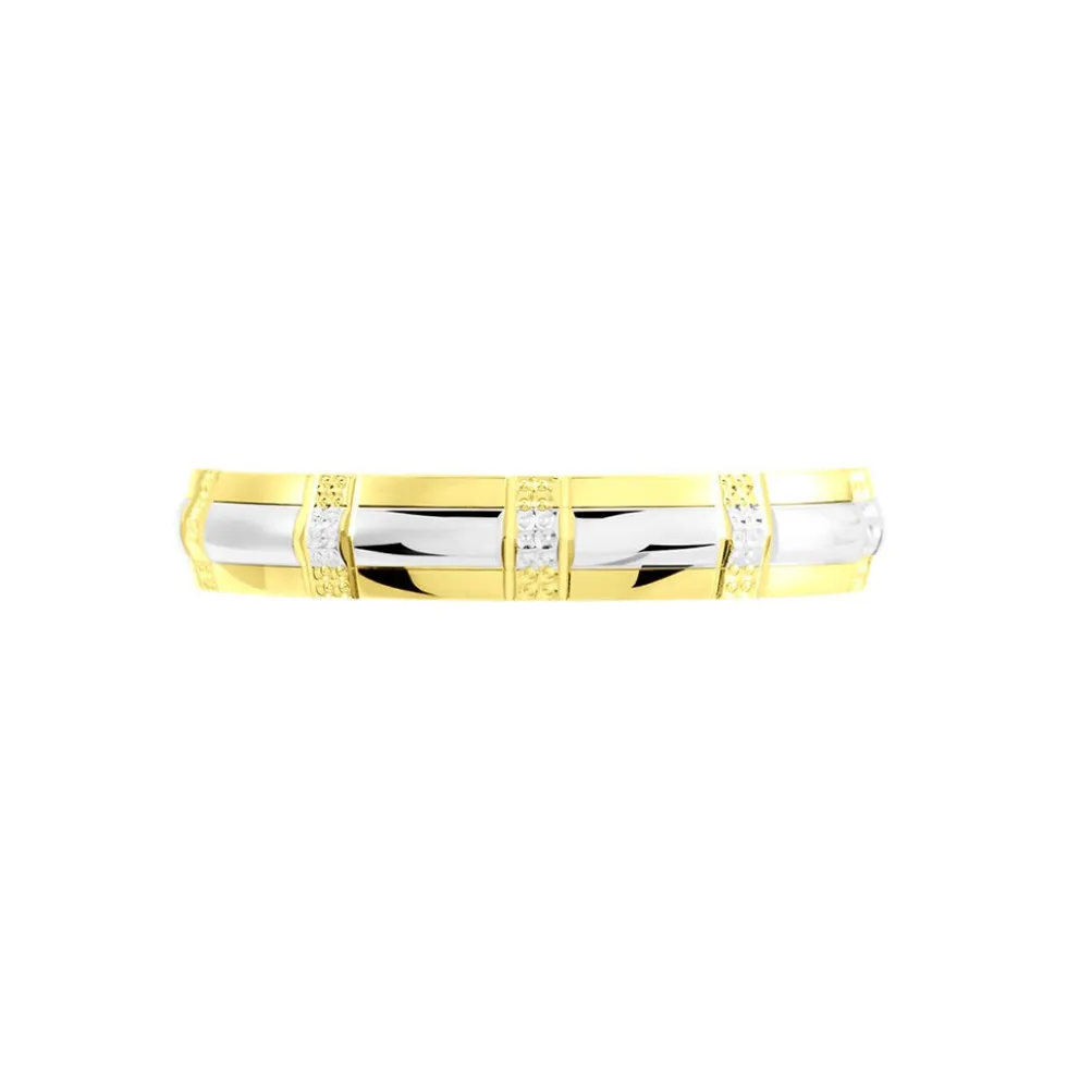 Alliance Fantaisie Ruban Plat Or Bicolore