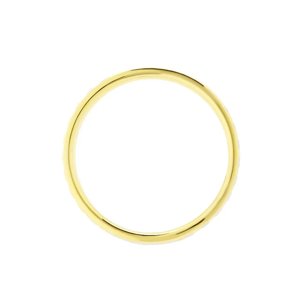 Alliance Grain De Folie Diamantee Ruban Plat Or Bicolore