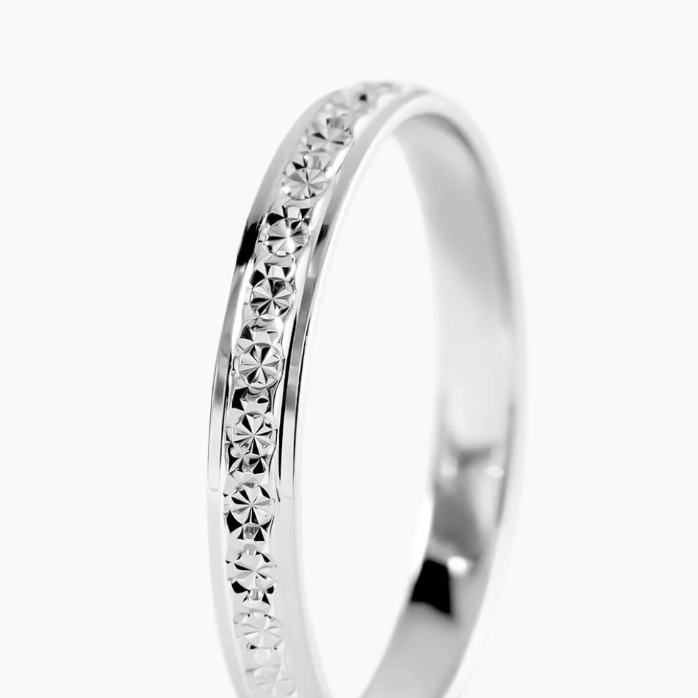 Alliance Heldea Ruban Plat Or Blanc