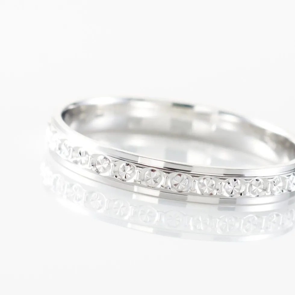 Alliance Heldea Ruban Plat Or Blanc