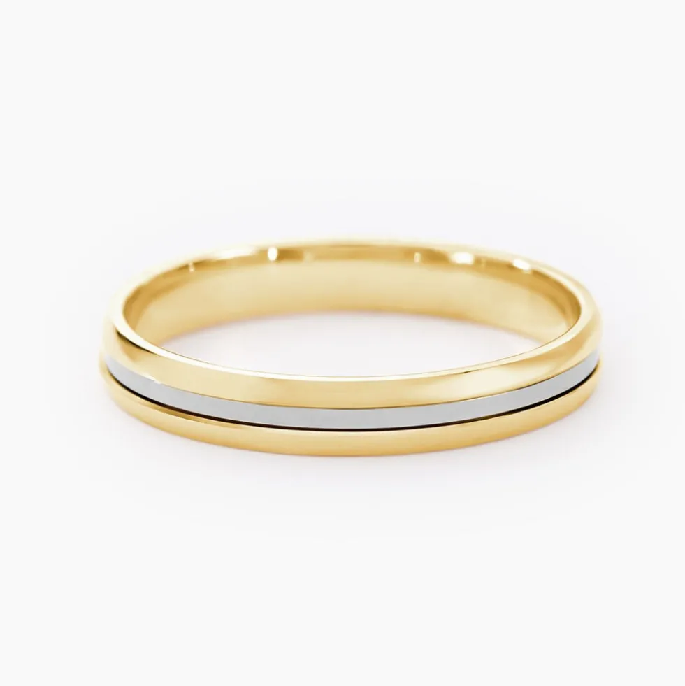 Alliance Jodelle Ruban Plat Or Bicolore