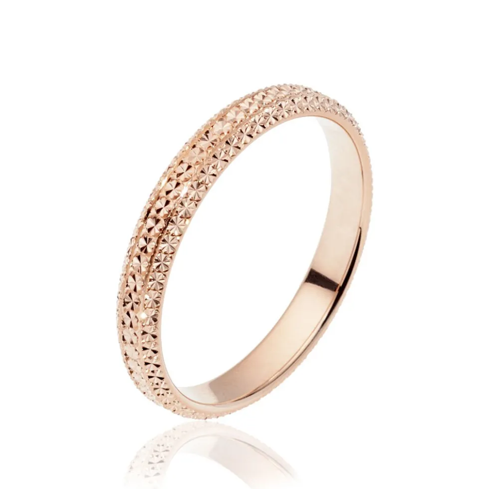 Alliance Luzia Demi Jonc Classique Or Rose