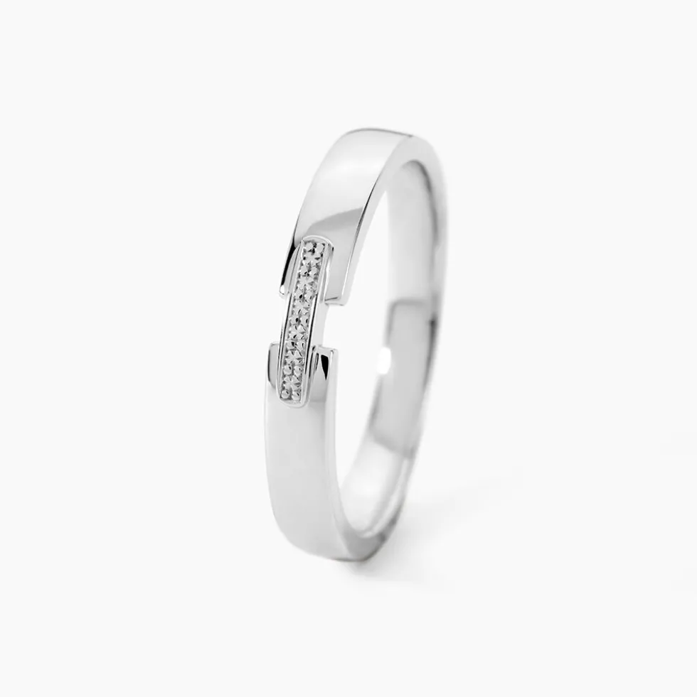 Alliance Magali Ruban Plat Or Blanc