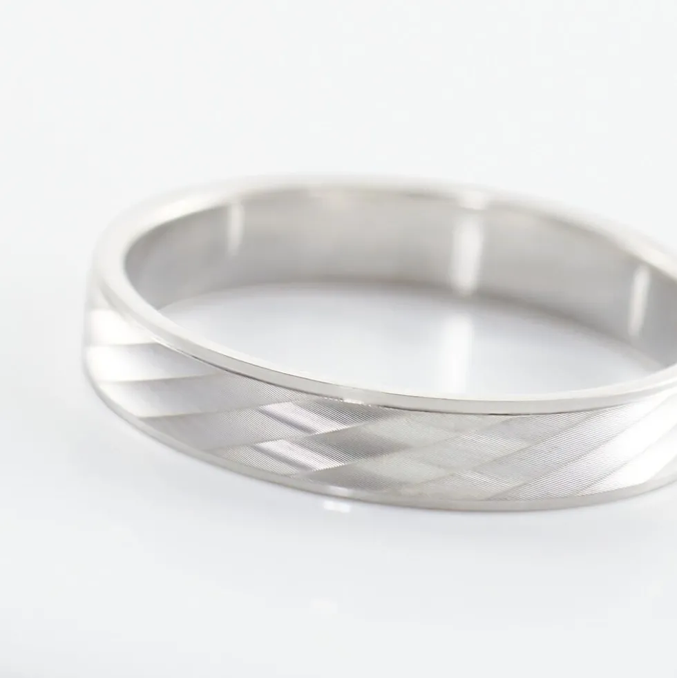 Alliance Marcello Ruban Plat Or Blanc