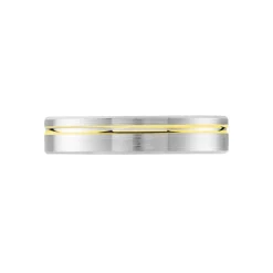 Alliance Marcio Ruban Plat Or Bicolore
