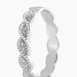 Alliance Marielle Ruban Plat Or Blanc